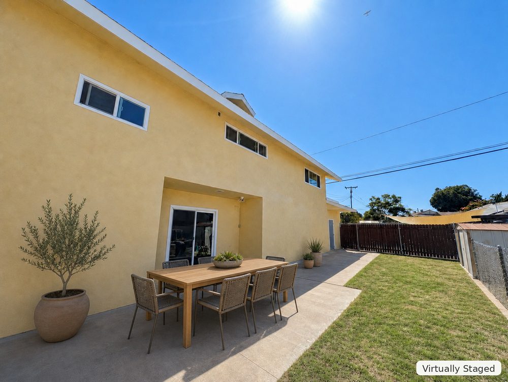Backyard staged