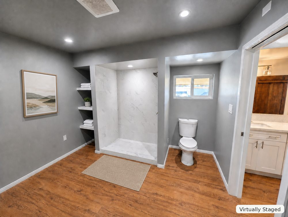Bathroom staged