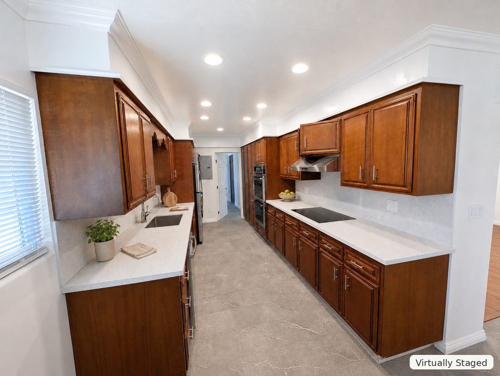 Kitchen staged